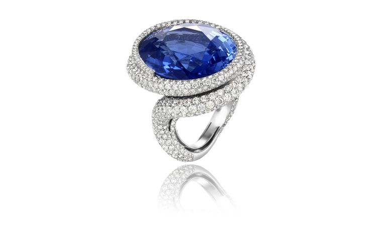 Chopard, one-off blue 43.67-carat sapphire ring 