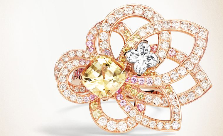 Louis Vuitton, L'Ame du Voyage yellow diamond ring in rose gold