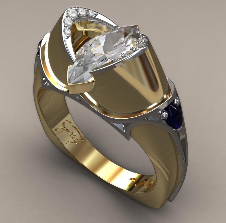 Medieval Marquis Engagement Ring 