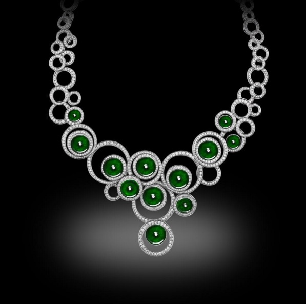 Jade and Diamond Necklace