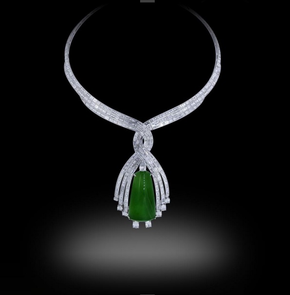 Jade and Diamond Necklace