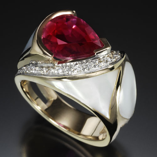 Hot-Pink Sapphire Ring