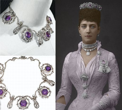 Amethyst necklace/tiara belonging to Queen Alexandra