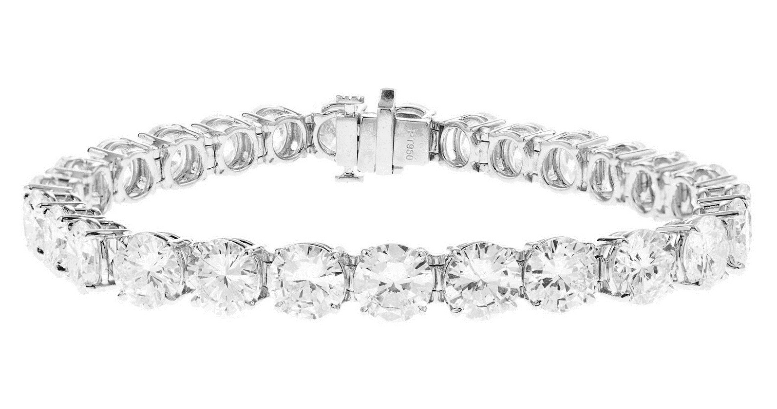 Diamond Line Bracelet with 27 GIA Certified Round Diamonds