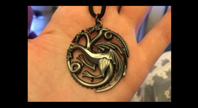 Game of Thrones Targaryen Dragon Die-Cast Pendant Necklace