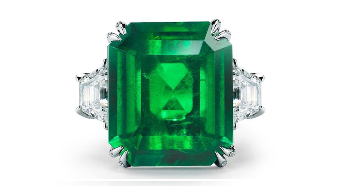 Natural 22.17CT Magnificent COLOMBIAN EMERALD AND DIAMOND PLATINUM RING/GIA/AGL