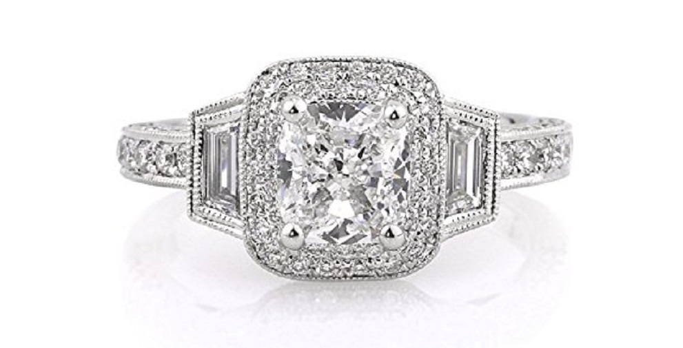 Mark Broumand 2.40ct Cushion Cut Diamond Engagement Anniversary Ring