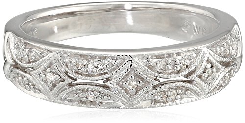 Sterling Silver Diamond Band Ring (1/20 cttw)