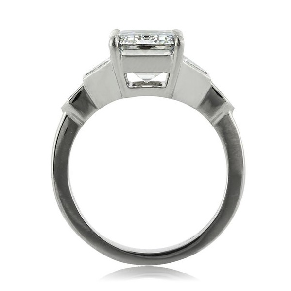 Mark Broumand 4.48ct Emerald Cut Diamond Engagement Ring