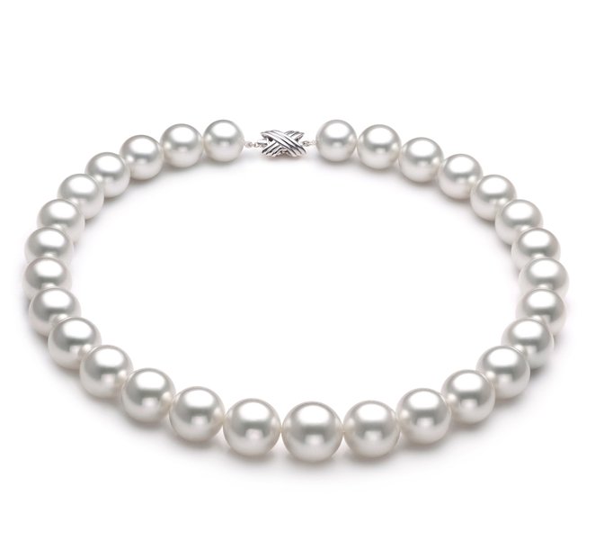 White 14-17mm AAA Quality South Sea 18K White Gold Pearl Necklace