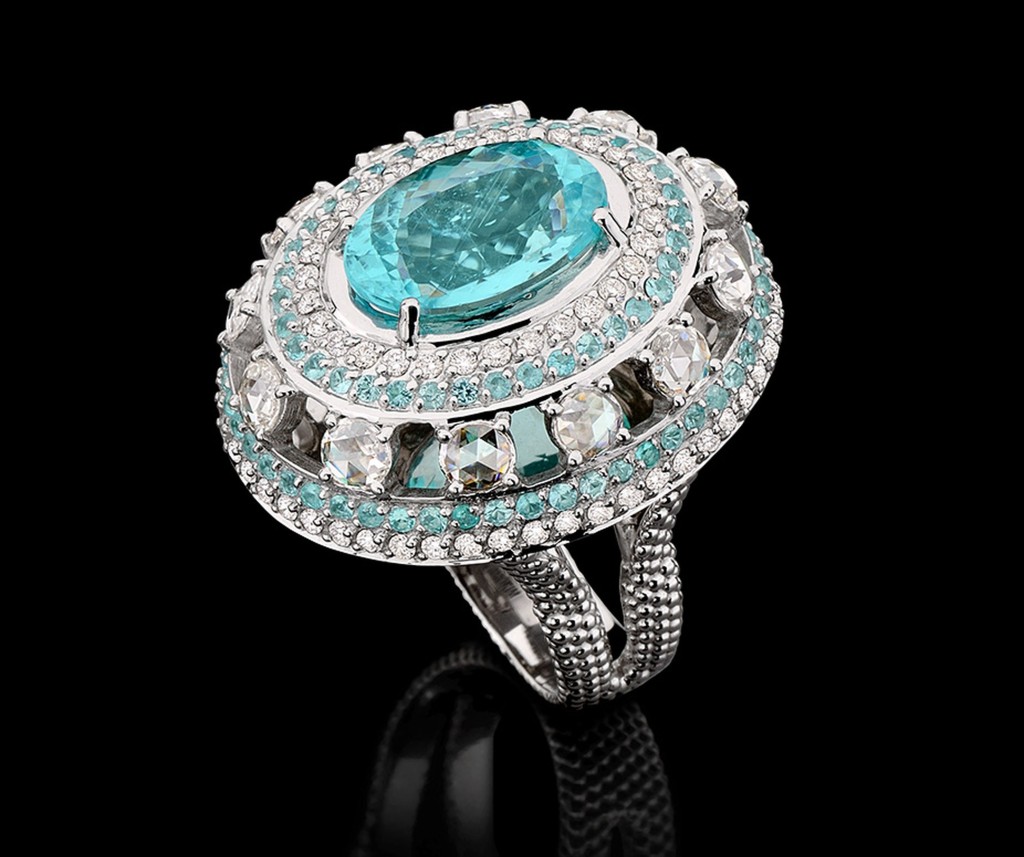 Carla Amorim Paraiba Ring with diamonds