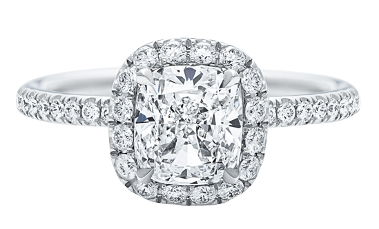The One, Cushion-Cut Diamond Micropavé Engagement Ring