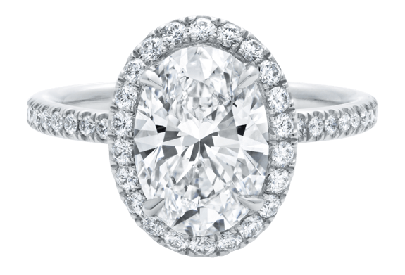 The One, Oval-Shaped Diamond Micropavé Engagement Ring