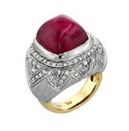 Ashley Morgan pink Tourmaline dome ring, price upon request For information: ashelymorgandesigns.com