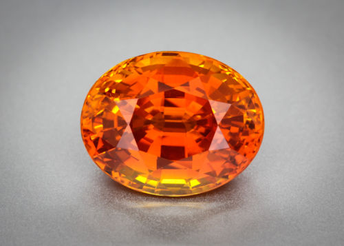 GRS Certified Vivid Fanta Orange Sapphire -Perfect Oval 16ct - EyeClean-Srilanka