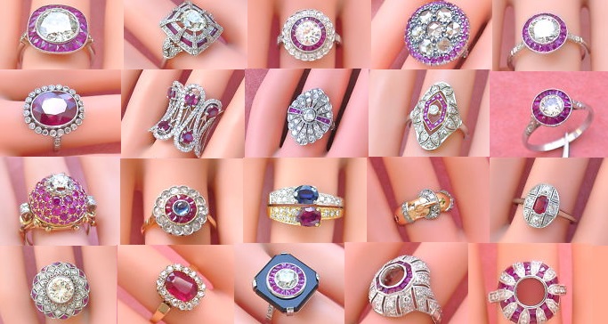 Gorgeous Vintage Ruby and Diamond Estate Rings