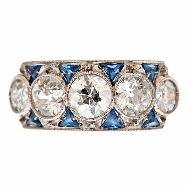 Gorgeous Diamond and Sapphire Ring
