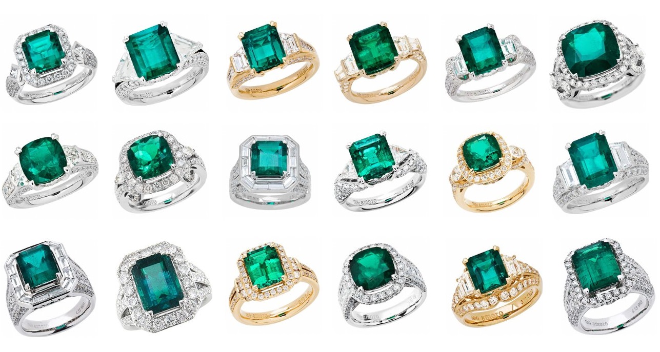 Gorgeous Selection of Colombian Emerald Rings