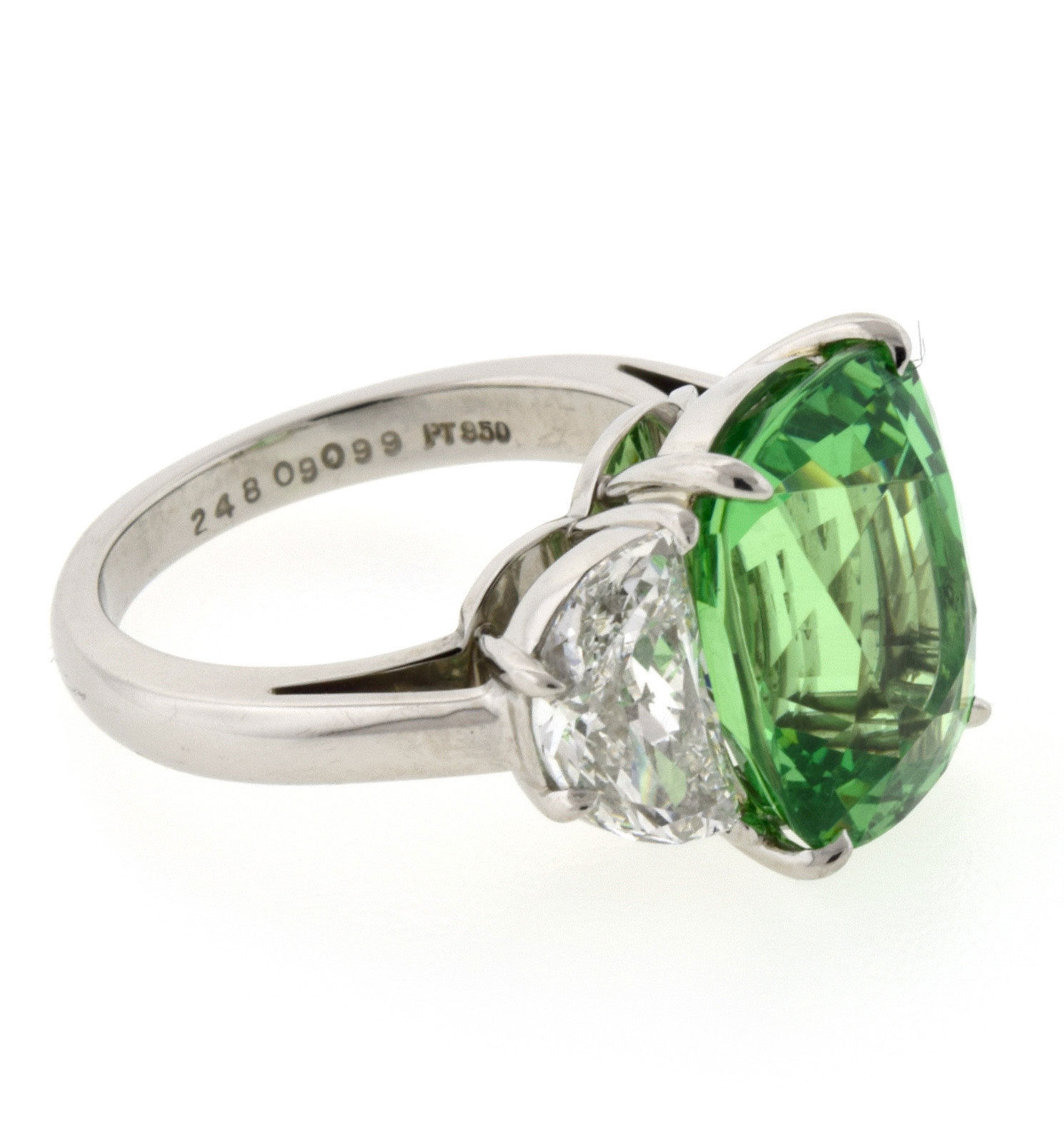 Tiffany & Co. RARE GROSSULARITE GARNET 9.08 CT Platinum Ring