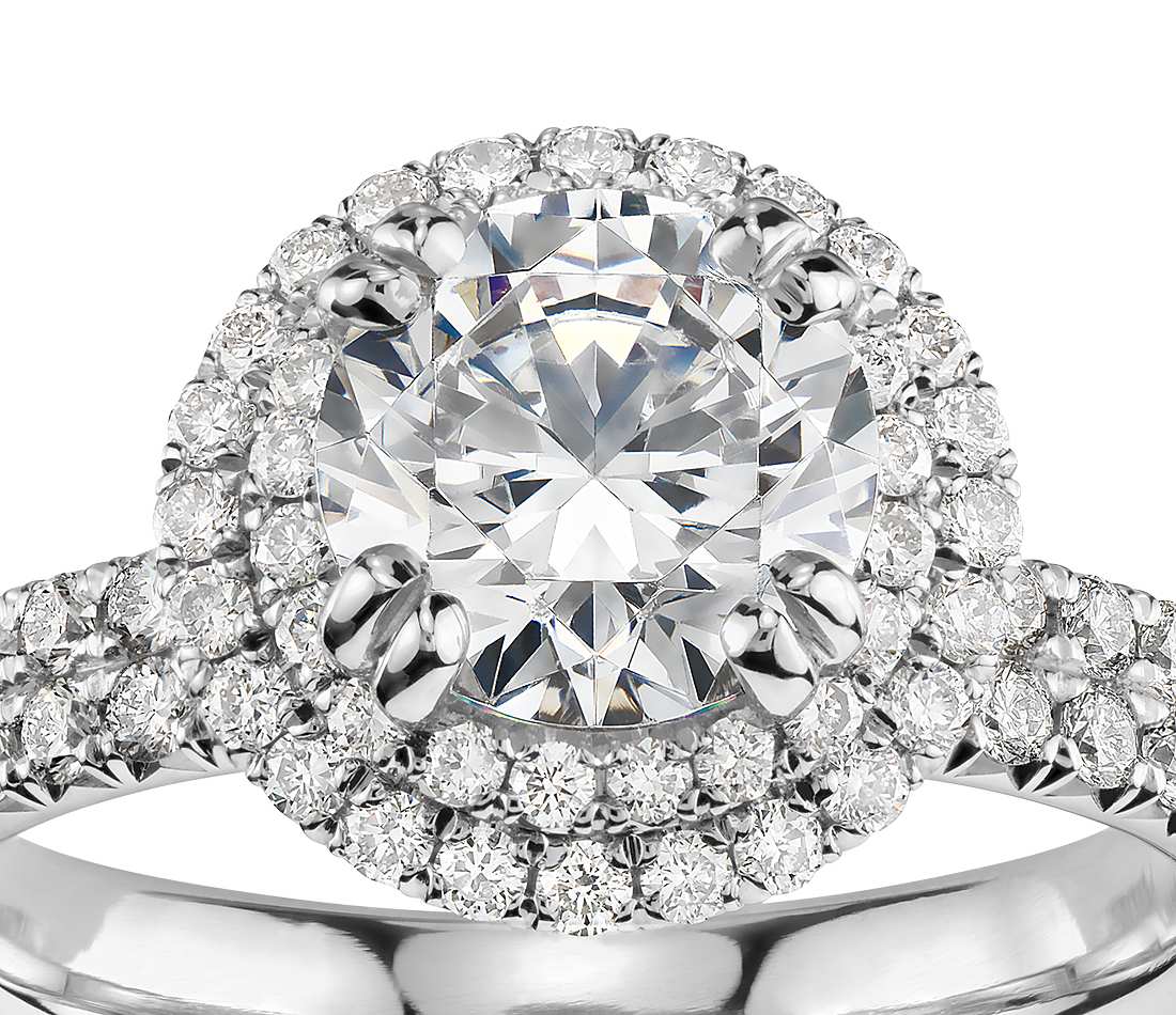 Blue Nile Studio Double Halo Gala Diamond Engagement Ring