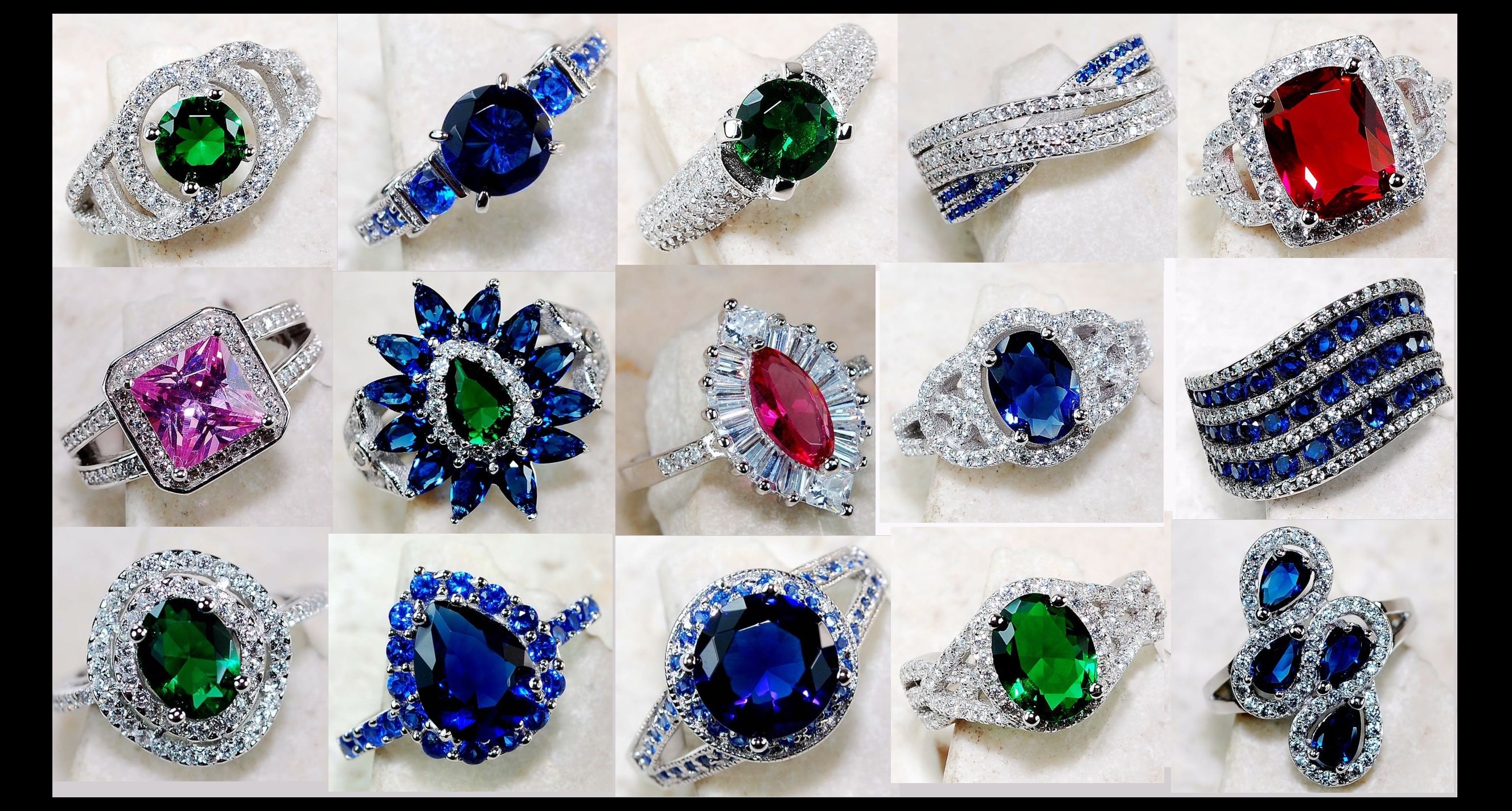 Gorgeous Gemstone Sterling Silver Rings