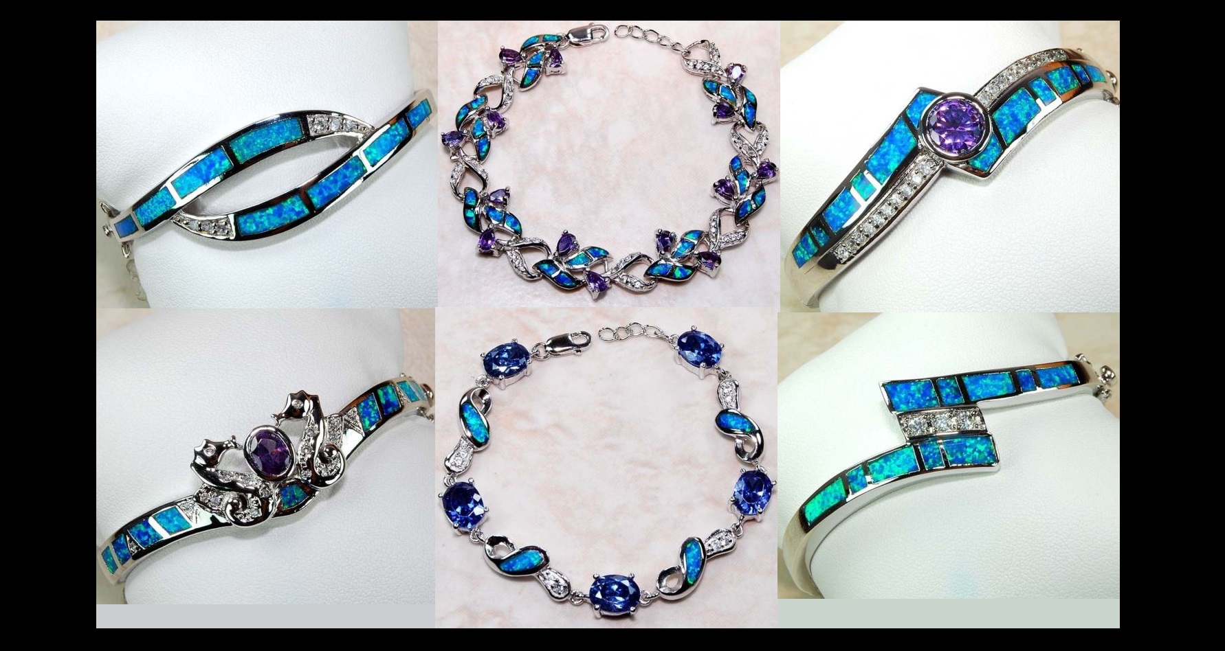 Gorgeous Gemstone Sterling Silver Bracelets at Ring Lovers Jewelry