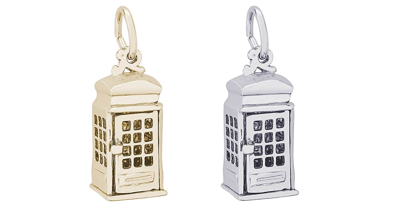 Rembrandt Charms, TARDIS, Solid Sterling Silver or Gold