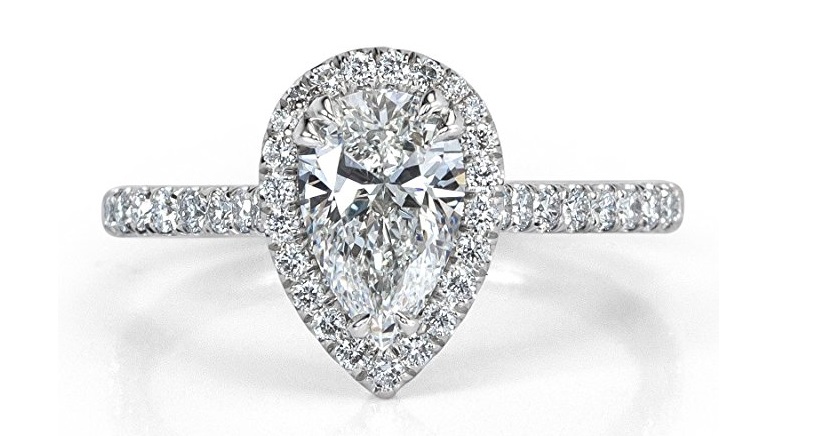 1.42ct Pear Shaped Diamond Engagement Ring by Mark Broumand