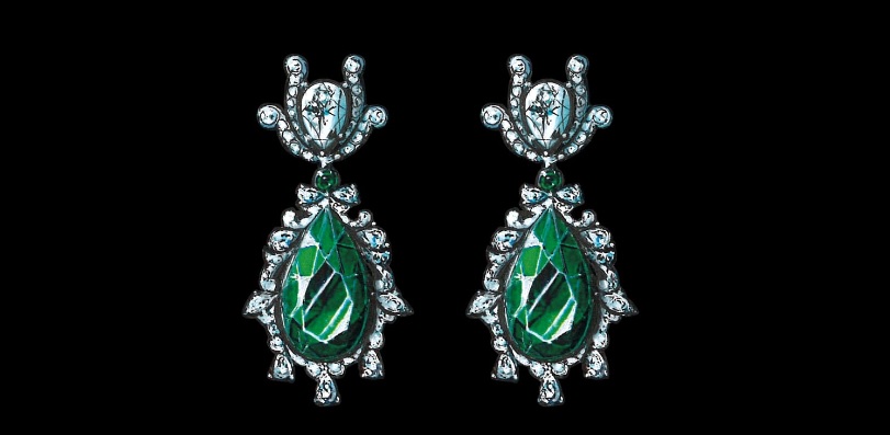 Chopard Emerald and Diamond Earrings