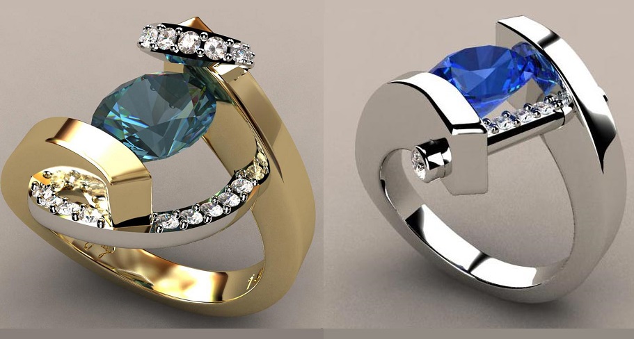 Gorgeous Aquamarine Rings