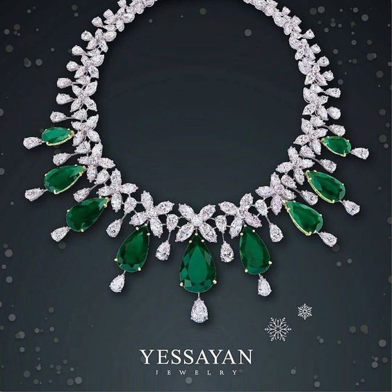 Spectacular Emerald and Diamond Necklace