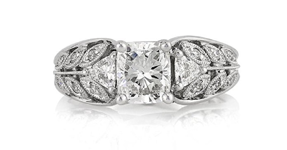 1.76ct Cushion Cut Diamond Engagement Ring by Mark Broumand Price: $9,195.00
