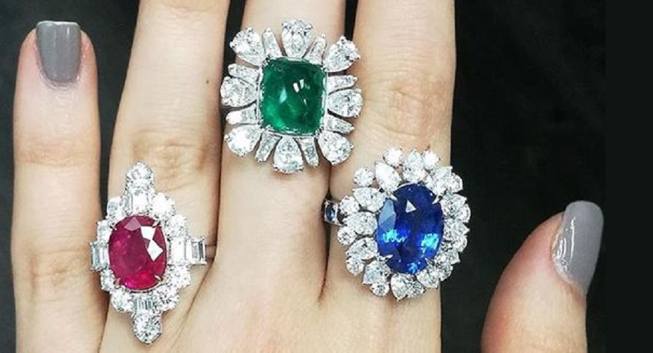 Emerald, Ruby and Sapphire Rings
