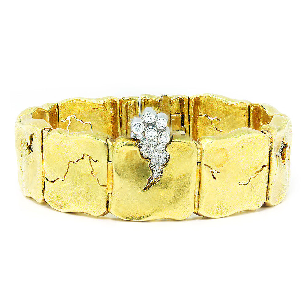 SeidenGang Diamond Odyssey Bracelet YBR18 18Kt Yellow Gold & Platinum .39ctw